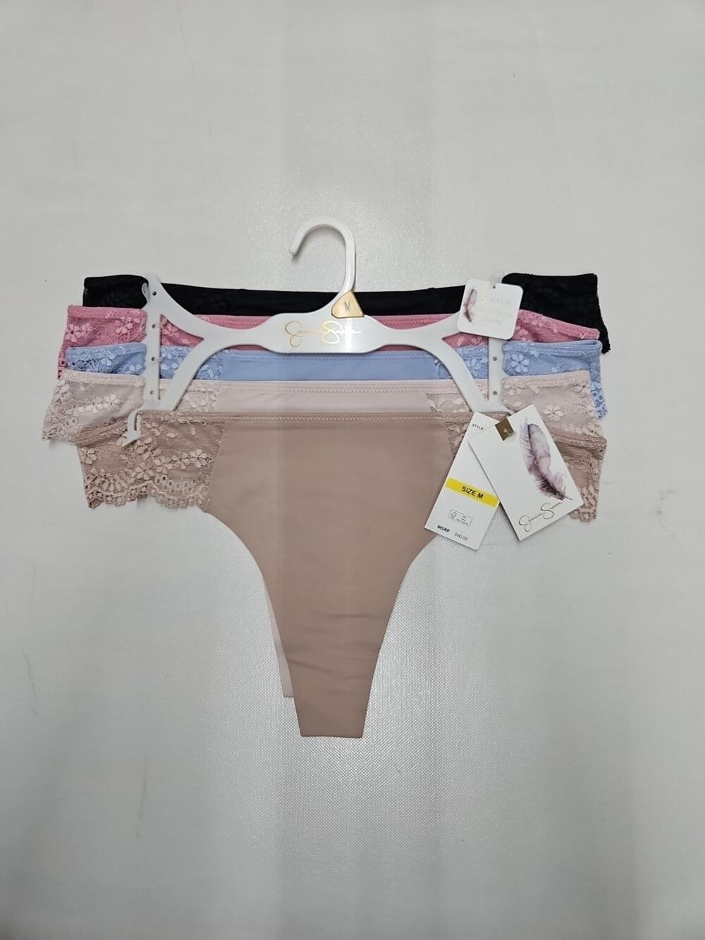 Jessica Simpson Ultra Flirty Thong Size Medium Multicolor 5pk New